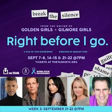 RIGHT BEFORE I GO at The Tank – SOLD OUT RUN